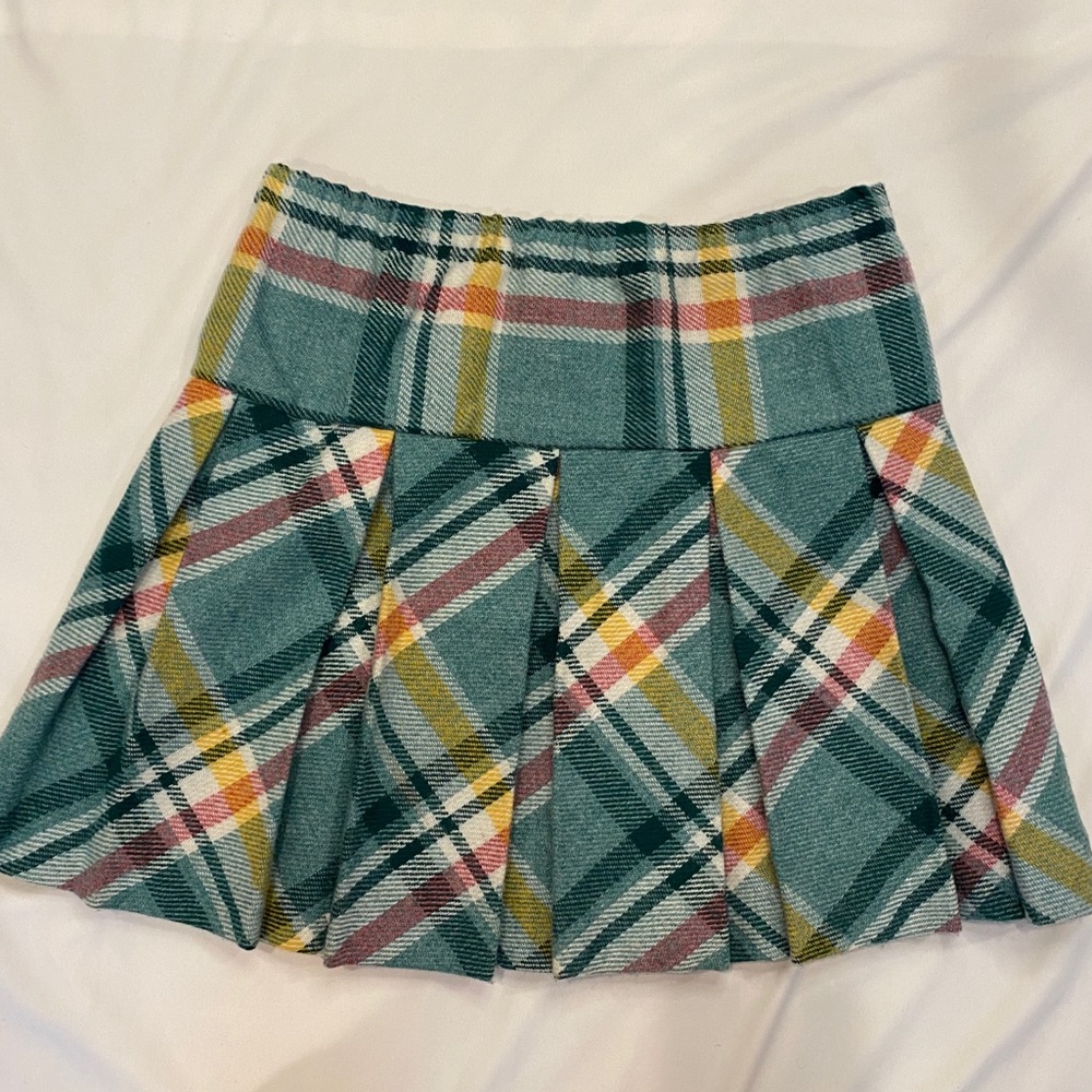 60’s mini plaid school girl skirt 💛❤️💚